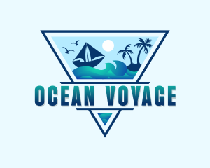 Ocean Boat Travel logo design