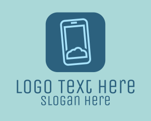 Phone Cloud Storage Logo