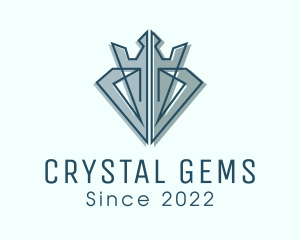 Elegant Crown Gem logo design