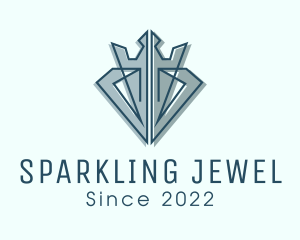 Elegant Crown Gem logo design