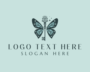 Beauty - Luxury Butterfly Key logo design