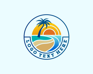 Travel Agency - Ocean Beach Coast logo design