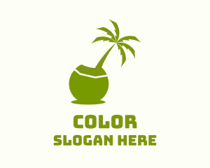 Island Coconut Tree Logo