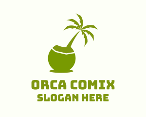 Island Coconut Tree Logo