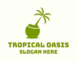 Island - Island Coconut Tree logo design