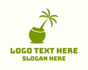 Juice - Island Coconut Tree logo design