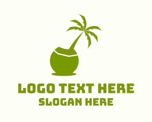 Island Coconut Tree Logo