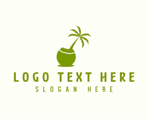 Island - Island Coconut Tree logo design