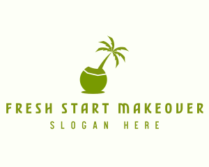 Island Coconut Tree logo design