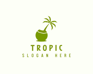 Island Coconut Tree logo design