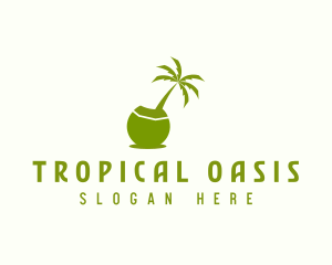 Island - Island Coconut Tree logo design