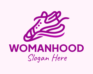 Women Apparel - Minimalist Purple Sneakers logo design