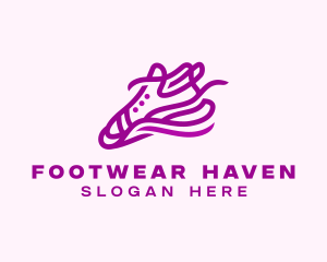 Minimalist Purple Sneakers  logo design