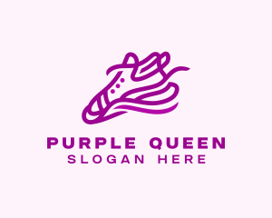 Minimalist Purple Sneakers  logo design