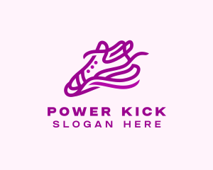 Minimalist Purple Sneakers  logo design