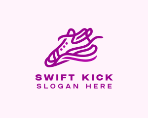 Minimalist Purple Sneakers  logo design