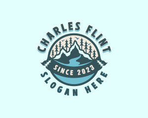Forest Mountain Lake Logo