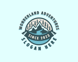 Forest Mountain Lake logo design