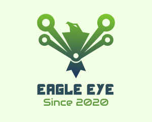  Green Tech Eagle  logo design