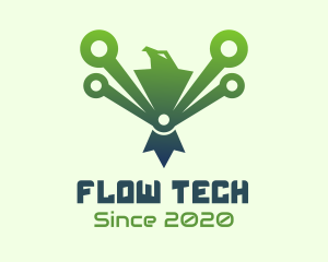  Green Tech Eagle  logo design