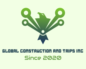 Circuit - Green Tech Eagle logo design