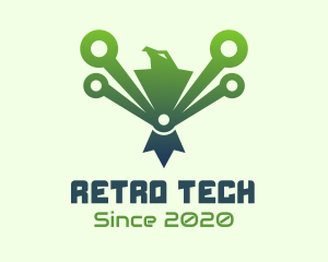  Green Tech Eagle  logo design