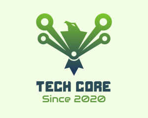  Green Tech Eagle  logo design