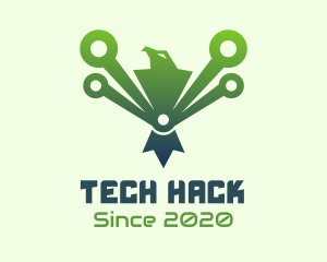  Green Tech Eagle  logo design