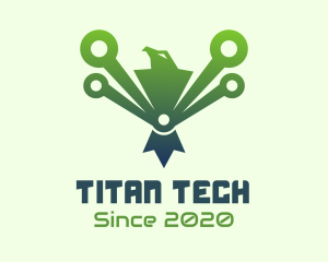  Green Tech Eagle  logo design