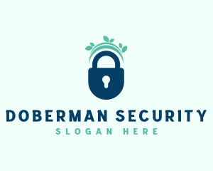 Nature Lock Security logo design