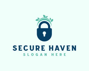 Privacy - Nature Lock Security logo design