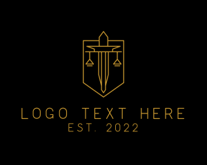 Legislative - Sword Law Scale logo design