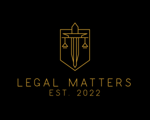 Legislation - Sword Law Scale logo design