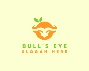 Orange Bull Horns logo design