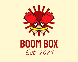 Sun Boxing Gloves logo design