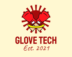 Sun Boxing Gloves logo design