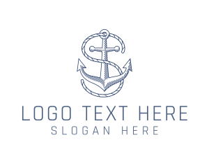 Line Art - Marine Clothing Letter S logo design