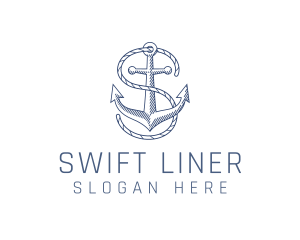 Marine Clothing Letter S logo design