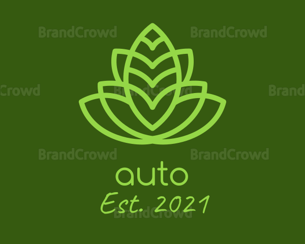 Symmetrical Organic Plant Logo