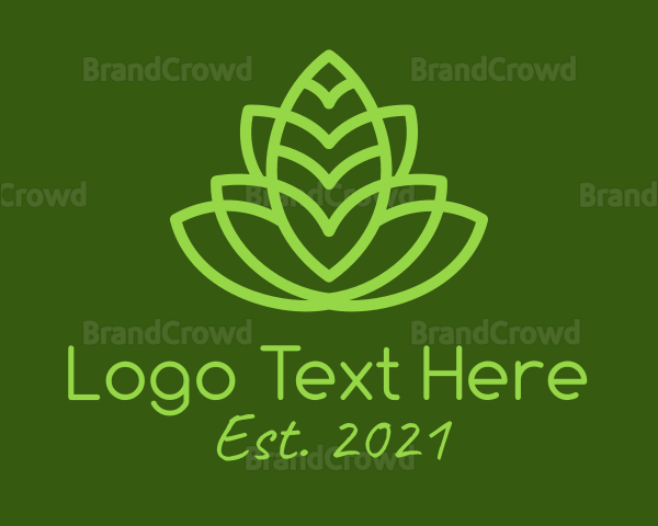 Symmetrical Organic Plant Logo