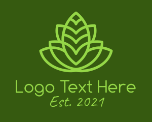Natural - Symmetrical Organic Plant logo design