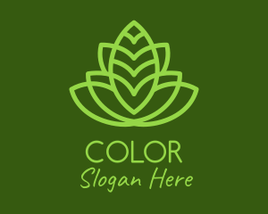 Symmetrical Organic Plant Logo