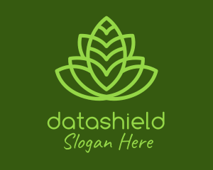 Symmetrical Organic Plant Logo