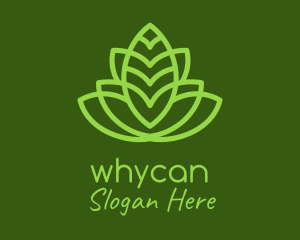 Symmetrical Organic Plant Logo