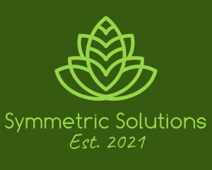 Symmetric - Symmetrical Organic Plant logo design