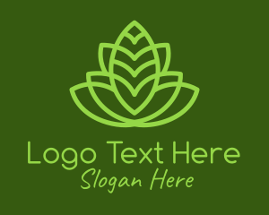 Symmetrical Organic Plant Logo