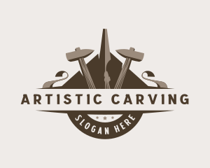 Carving - Woodwork Workshop Carpentry logo design