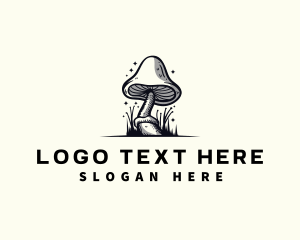 Mushroom Fungi Plant Logo