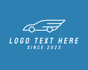 Express Delivery - Car Wing Delivery logo design