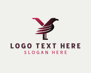 Animal - Eagle League Letter Y logo design